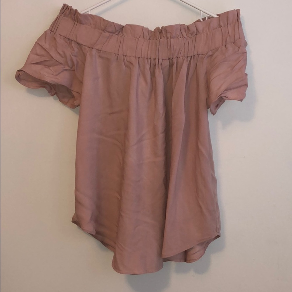 Pink Off-The-Shoulder Top